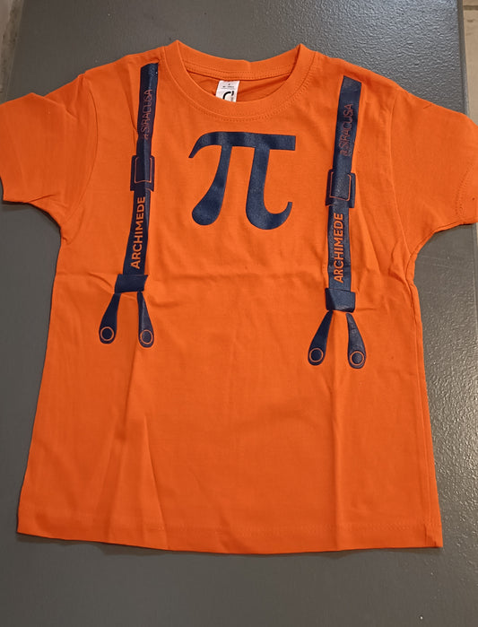 T-shirt Pi greco con stampa bretelle