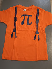 T-shirt Pi greco con stampa bretelle