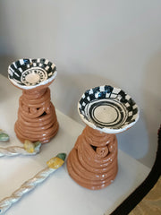 Portacandele in ceramica